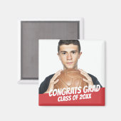 おめでとう20XXクラスモダンカッコいいシンプル マグネット (正面/裏面)