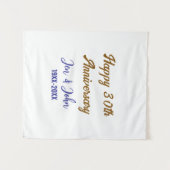 おめでとう30周年 ロイヤルブルー ゴールド タペストリー (正面(横))