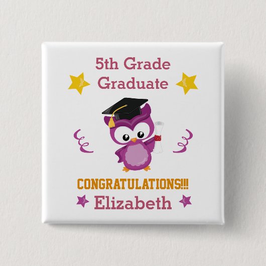 おめでとう5年生 缶バッジ (正面)