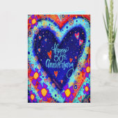 おめでとう50周年 かわいいハート カード (正面)