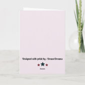 おめでとう、あなたのアメリカ国籍取得を心から祝福します。自豪なアメリカ人です。 カード (裏面)