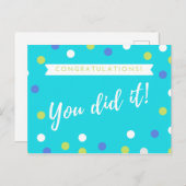 おめでとう！あなたはやり遂げた ポストカード (正面/裏面)