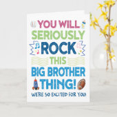 おめでとう！あなたは最高の兄になる！ カード (黄色い花)