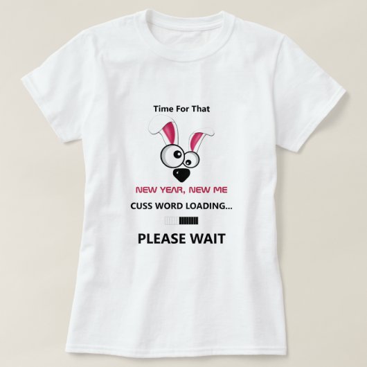 「おめでとう」うさぎ Tシャツ (デザイン正面)