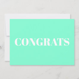 おめでとう、おめでとうございます、アクアモダンホワイトカード