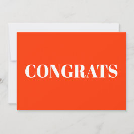 おめでとう,おめでとうございます,ネオンオレンジ色のホワイトカード