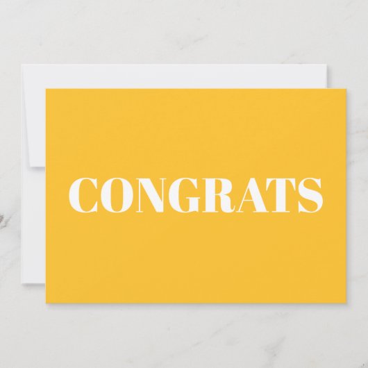 おめでとう、おめでとうゴールデンイエローホワイトカード (正面)