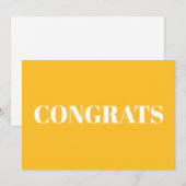 おめでとう、おめでとうゴールデンイエローホワイトカード (正面/裏面)