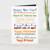 おめでとう！おめでとうバレンタインデー、おめでとう… シーズンカード (正面)