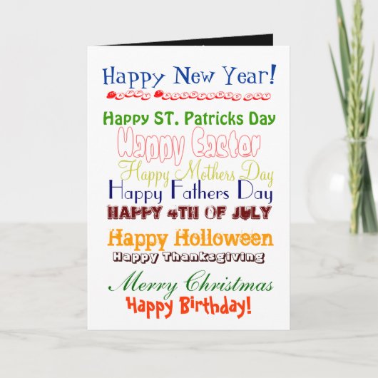 おめでとう！おめでとうバレンタインデー、おめでとう… シーズンカード (正面)