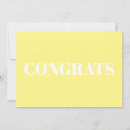 おめでとう、おめでとう淡い色のイエローホワイトカード