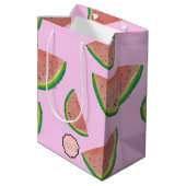 おめでとう!かわいい水彩スイカ ミディアムペーパーバッグ (裏面アングル)
