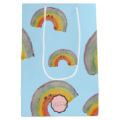 おめでとう!かわいい水彩虹 ミディアムペーパーバッグ (裏面)