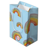 おめでとう!かわいい水彩虹 ミディアムペーパーバッグ (裏面アングル)