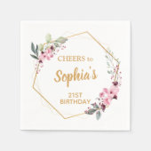 おめでとう　さくら　21歳の誕生日パーティー　ナプキン スタンダードカクテルナプキン (正面)