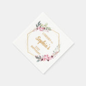 おめでとう　さくら　21歳の誕生日パーティー　ナプキン スタンダードカクテルナプキン (角)