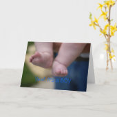 おめでとう、それは男の子です カード (黄色い花)