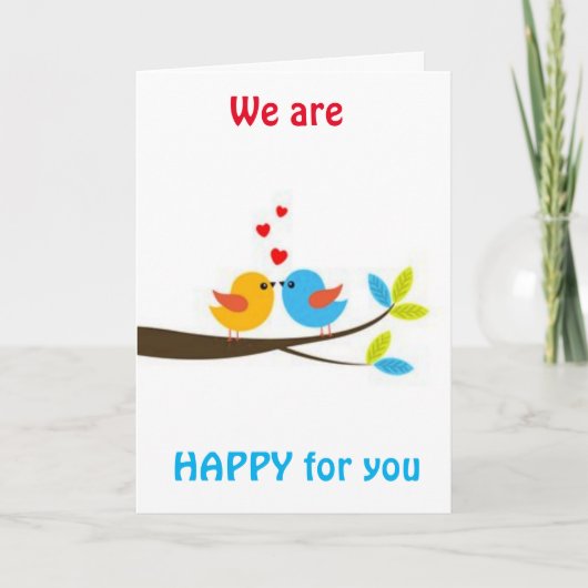 「おめでとう」と言う恋しく思と、カード カード (正面)