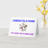 おめでとう!やっとあ離れのお尻! カード (黄色い花)