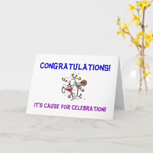 おめでとう！やっとあ離れのお尻! カード (黄色い花)