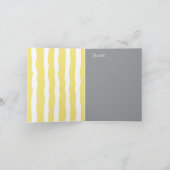 おめでとう エレガントな水彩花黄色 カード (内部)