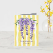 おめでとう エレガントな水彩花黄色 カード (黄色い花)