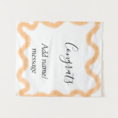 おめでとう オレンジ スパイラル スペイン国境 ボホ レトロ n タペストリー (正面(横))