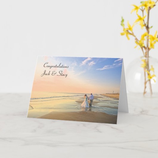 おめでとう　オーダーメイド結婚式カード カード (黄色い花)