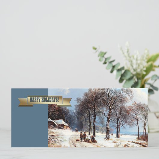 おめでとう。カスタマイズ可能なクリスマスカード シーズンカード (スタンド正面)