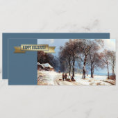 おめでとう。カスタマイズ可能なクリスマスカード シーズンカード (正面/裏面)