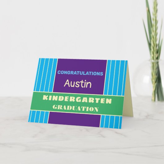 おめでとう!カスタム幼稚園の卒園カード！ カード (正面)