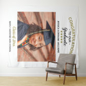 おめでとう カスタム フォト グラデュエート 卒業 タペストリー (インサイチュ(横))