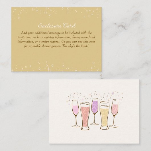 おめでとう カップル 合同 ウェディング シャワーの 封筒 カード (正面/裏面)