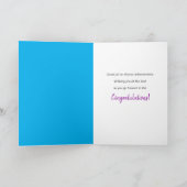 おめでとう，カラフルキリン，万華鏡のように千変万化するパターン サンキューカード (内部)