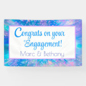 おめでとう!!カラフル、カスタム婚約バナー 横断幕 (横)