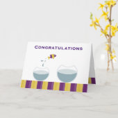 おめでとう カード (黄色い花)