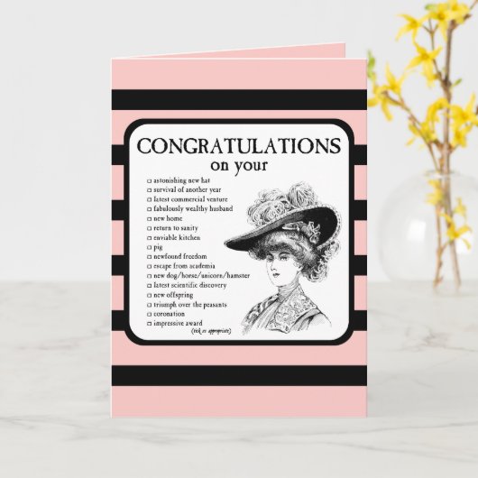 おめでとう… カード (黄色い花)