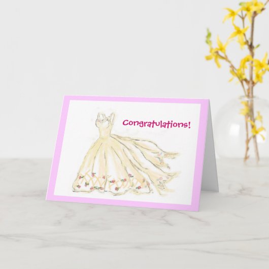 おめでとう！ カード (黄色い花)