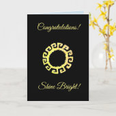 おめでとう カード (黄色い花)