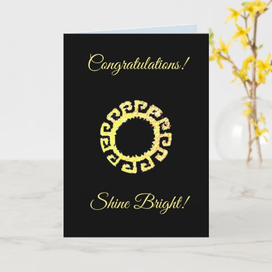 おめでとう カード (黄色い花)