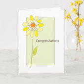 おめでとう カード (黄色い花)