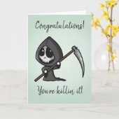 おめでとう カード (黄色い花)