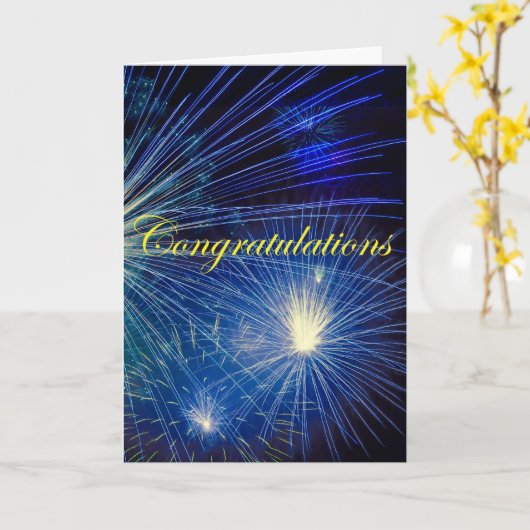 おめでとう カード (黄色い花)