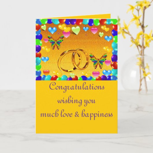 おめでとう_ カード (黄色い花)