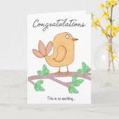 おめでとう カード (黄色い花)