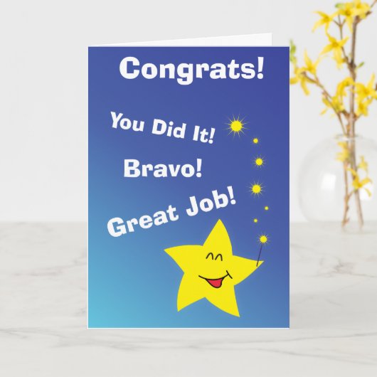 おめでとう! カード (黄色い花)