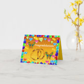 おめでとう_ カード (黄色い花)