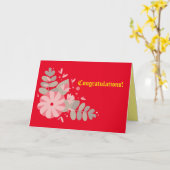 おめでとう カード (黄色い花)