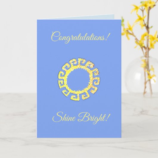 おめでとう カード (黄色い花)