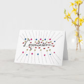 おめでとう カード (黄色い花)